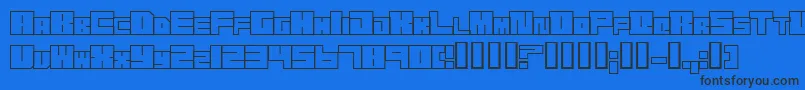 フォントTransuranium – 黒い文字の青い背景