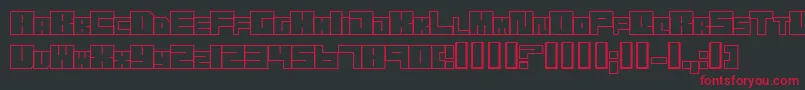 Шрифт Transuranium – красные шрифты на чёрном фоне
