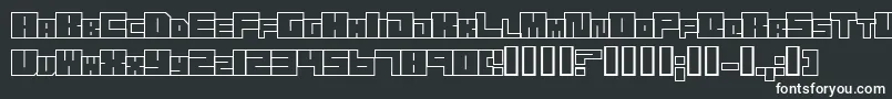 Шрифт Transuranium – белые шрифты на чёрном фоне