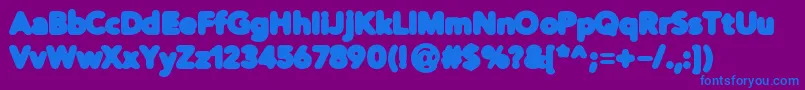Distrobl Font – Blue Fonts on Purple Background
