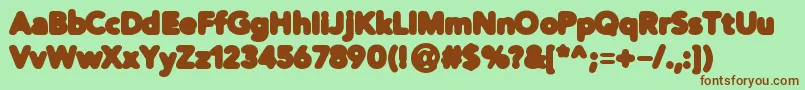 Distrobl Font – Brown Fonts on Green Background