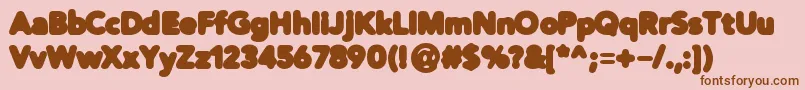 Distrobl Font – Brown Fonts on Pink Background