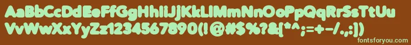 Distrobl Font – Green Fonts on Brown Background