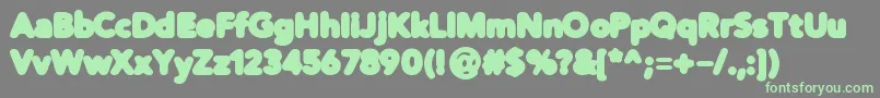 Distrobl Font – Green Fonts on Gray Background