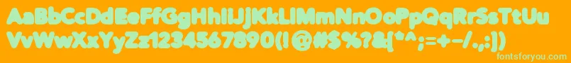 Distrobl Font – Green Fonts on Orange Background