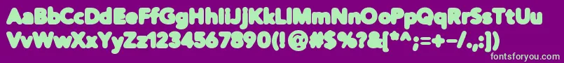 Distrobl Font – Green Fonts on Purple Background