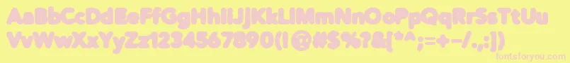 Distrobl Font – Pink Fonts on Yellow Background