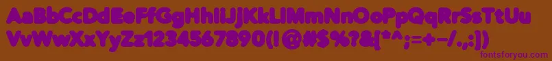 Distrobl Font – Purple Fonts on Brown Background
