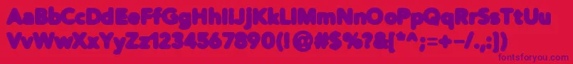 Distrobl Font – Purple Fonts on Red Background