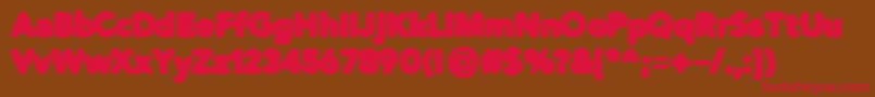 Distrobl Font – Red Fonts on Brown Background