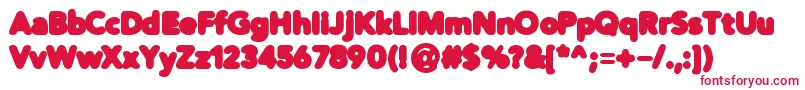 Distrobl Font – Red Fonts on White Background