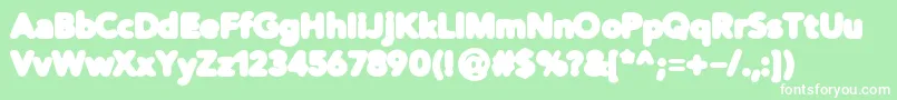 Distrobl Font – White Fonts on Green Background