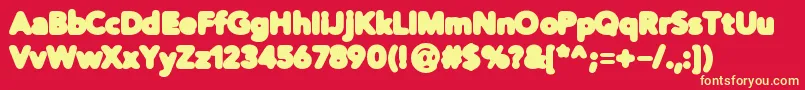 Distrobl Font – Yellow Fonts on Red Background