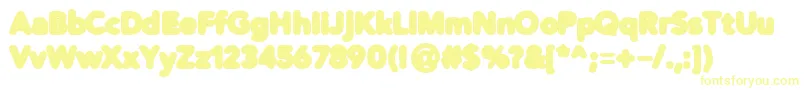 Distrobl-Schriftart – Gelbe Schriften auf weißem Hintergrund