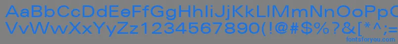 UniversLt53Extended Font – Blue Fonts on Gray Background