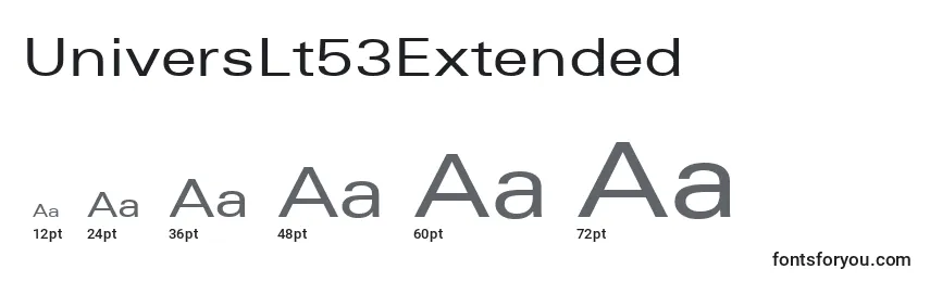 Размеры шрифта UniversLt53Extended