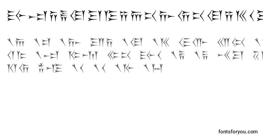 A fonte Oldpersiancuneiform – alfabeto, números, caracteres especiais
