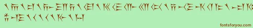 Police Oldpersiancuneiform – polices brunes sur fond vert