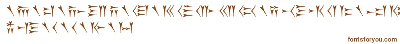 フォントOldpersiancuneiform – 茶色のフォント