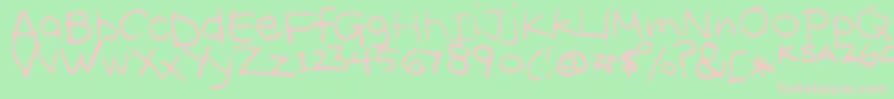 Ksafont Font – Pink Fonts on Green Background