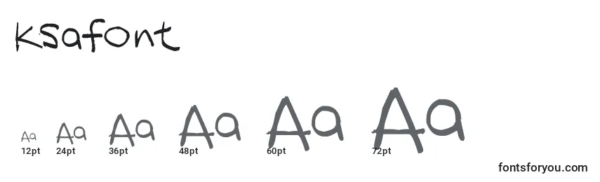 Ksafont Font Sizes