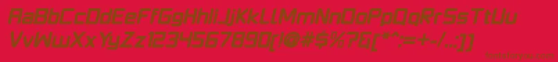 Шрифт PlatformoneBlackitalic – коричневые шрифты на красном фоне