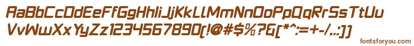 フォントPlatformoneBlackitalic – 白い背景に茶色のフォント
