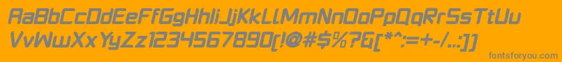 PlatformoneBlackitalic Font – Gray Fonts on Orange Background