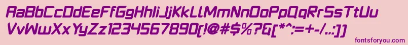 PlatformoneBlackitalic Font – Purple Fonts on Pink Background