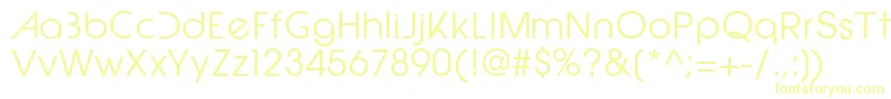 フォントEpicfusion – 白い背景に黄色の文字