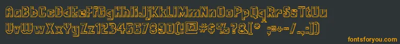 Шрифт MessingLettern – оранжевые шрифты на чёрном фоне