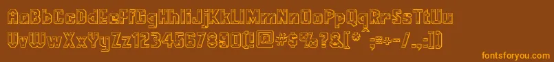 Шрифт MessingLettern – оранжевые шрифты на коричневом фоне