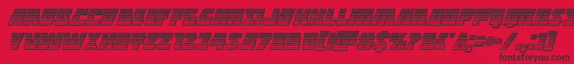Halfshellherochromeital Font – Black Fonts on Red Background