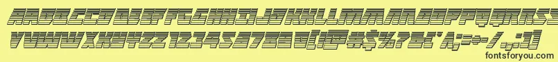 Halfshellherochromeital Font – Black Fonts on Yellow Background