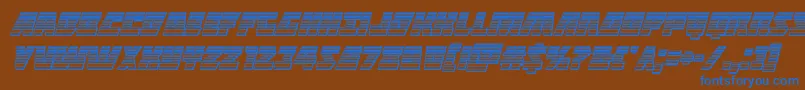 Halfshellherochromeital Font – Blue Fonts on Brown Background