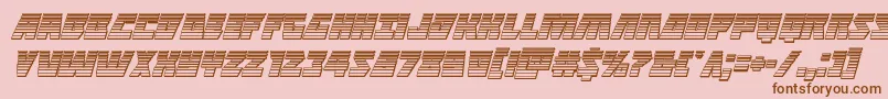 Halfshellherochromeital Font – Brown Fonts on Pink Background