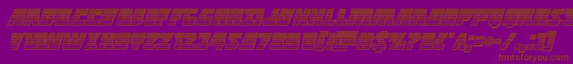 Halfshellherochromeital Font – Brown Fonts on Purple Background