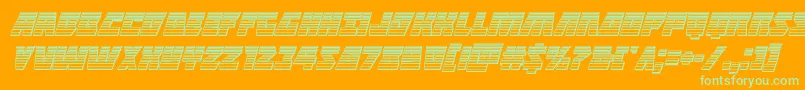 Halfshellherochromeital Font – Green Fonts on Orange Background