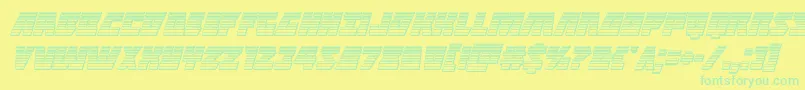 Halfshellherochromeital Font – Green Fonts on Yellow Background