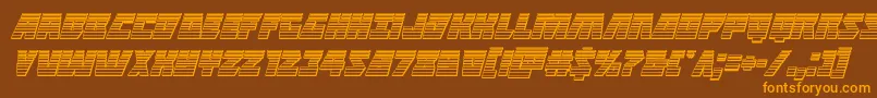 Halfshellherochromeital Font – Orange Fonts on Brown Background