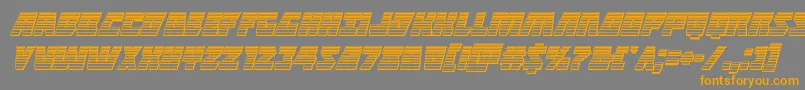 Halfshellherochromeital Font – Orange Fonts on Gray Background