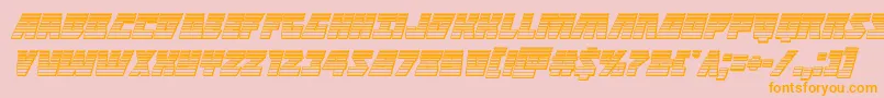 Halfshellherochromeital Font – Orange Fonts on Pink Background