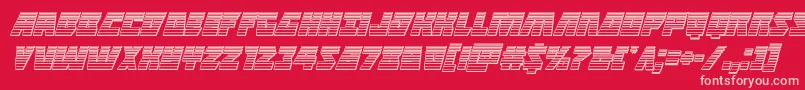 Halfshellherochromeital Font – Pink Fonts on Red Background