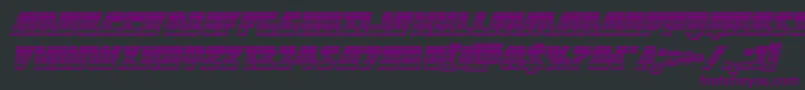 Halfshellherochromeital Font – Purple Fonts on Black Background
