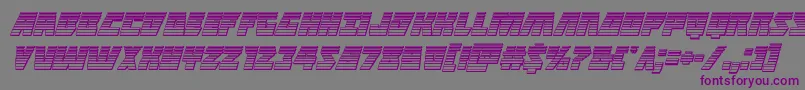 Halfshellherochromeital Font – Purple Fonts on Gray Background