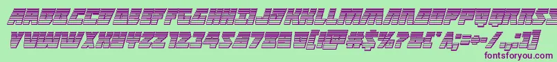 Halfshellherochromeital Font – Purple Fonts on Green Background