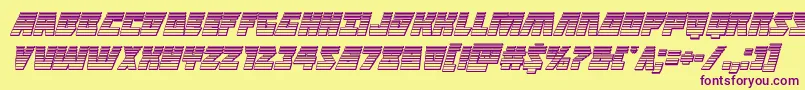 Halfshellherochromeital Font – Purple Fonts on Yellow Background