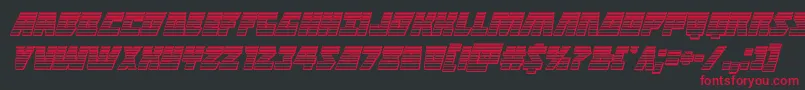 Halfshellherochromeital Font – Red Fonts on Black Background
