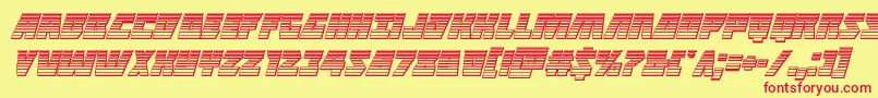 Halfshellherochromeital Font – Red Fonts on Yellow Background