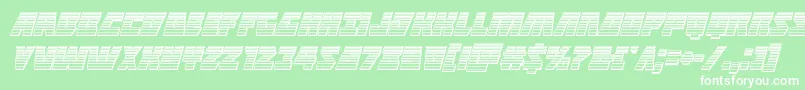 Halfshellherochromeital Font – White Fonts on Green Background